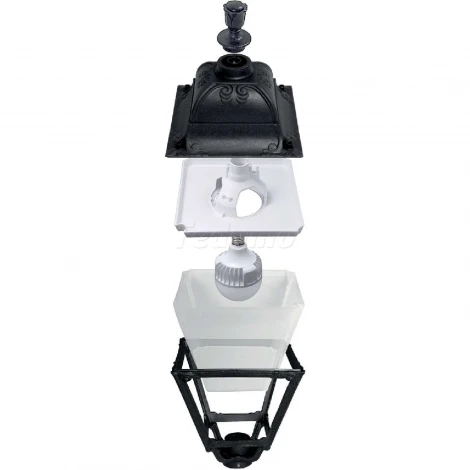 Люстра подвесная уличная Fumagalli, 3 плафона, белый с прозрачным