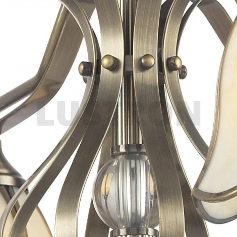 Потолочная люстра N-Light 662 662-08-52 antique brass + tiffany