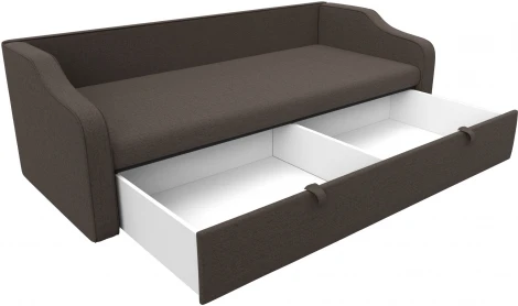 Диван детский прямой Рико (Коричневый/Рогожка) Лига Диванов арт.123680