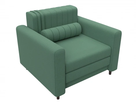 Кресло Лига-070 (ЛДСП,Брус,Фанера/Дерево/Рогожка/Зеленый) Лига Диванов 132546