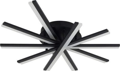 Потолочная люстра Natali Kovaltseva Line LED LAMPS 81174 с пультом ДУ, моб. приложением 120W, черный, LED