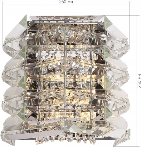 Настенный светильник ST Luce Strozzi SL6137.101.02 никель/прозрачный E14 2*40W (220V)