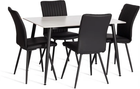 Стул обеденный Monte Carlo Tetchair (Экокожа/Черный) арт.24839