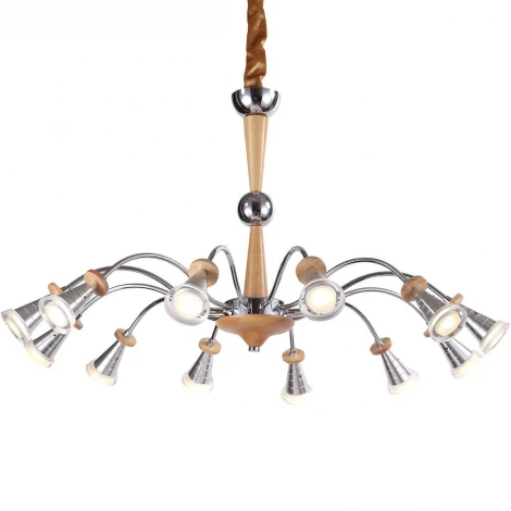 Подвесная люстра Lucia Tucci Natura 071.8 Led (220V, бук, на цепи, паук)