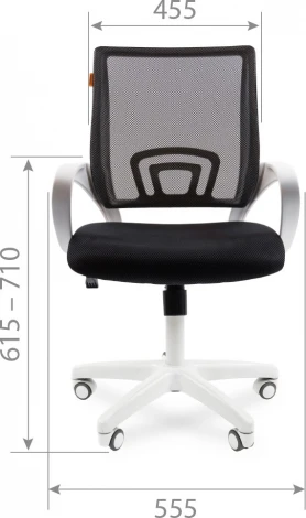 Компьютерное кресло CHAIRMAN 696 white (Пластик,Ткань,Сетка/Черный)