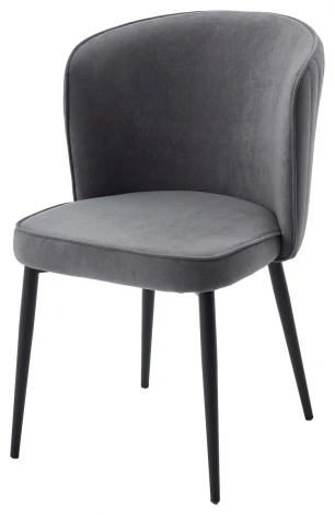 Стул МИЛАНО цвет B28 Темно-серый, велюр / черный каркас M-City 64752