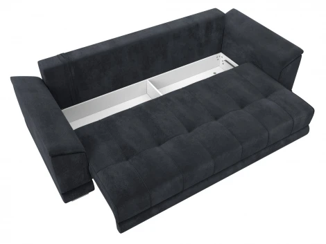 Диван прямой НордСтар НПБ (ДСП,ЛДСП,Брус/Пластик,Металл/Велюр/Темно-серый) Лига Диванов 133200