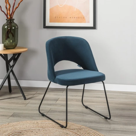 Стул Lars Diag blue/Линк R-Home арт.410120153h_Diagblue_черн