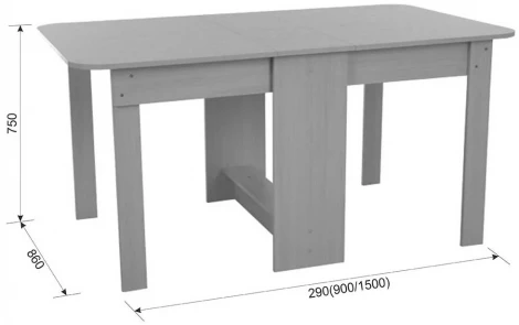 Стол-книжка Woodville ПВХ дуб млечный 40203-1