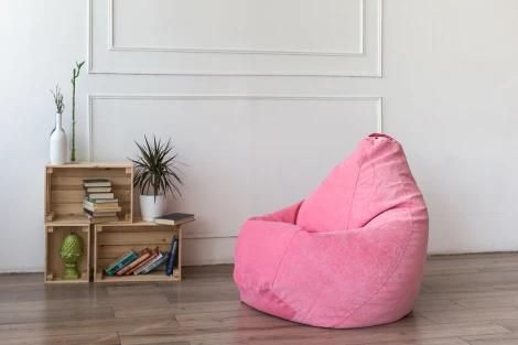 Кресло мешок Dreambag Груша Розовый Микровельвет (L, Классический) 5012611