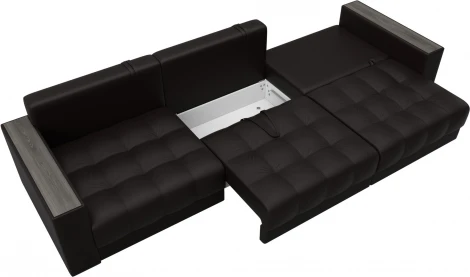 Диван прямой с декором Лига-049 НПБ Лонг Лига Диванов (Экокожа) арт.128433