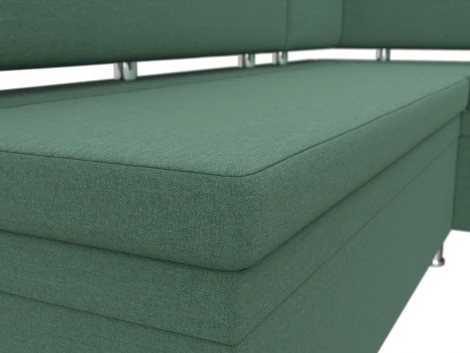 Диван кухонный угловой Стайл правый угол (Зеленый/Рогожка) Лига Диванов арт.123235