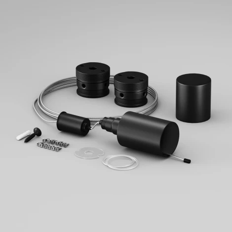 Набор для вертикального подвесного монтажа Nemo D18 черный Maytoni Круглый 360° 201149