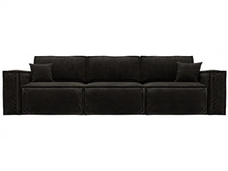 Диван прямой Лига-081 НПБ Лонг (ДСП/Пластик/Велюр/Коричневый) Лига Диванов 130141