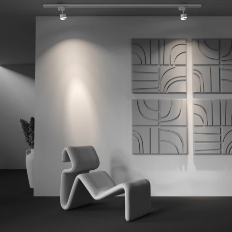 Трековый светильник однофазный GX53 12W 220V Nuvolt Vertu LTL-004W