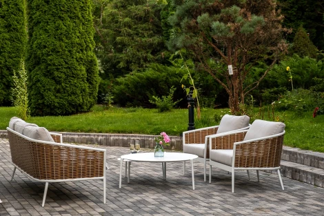 "Тоскана" лаунж-зона из искусственного ротанга, цвет соломенный 4SIS арт.УТ-00007468