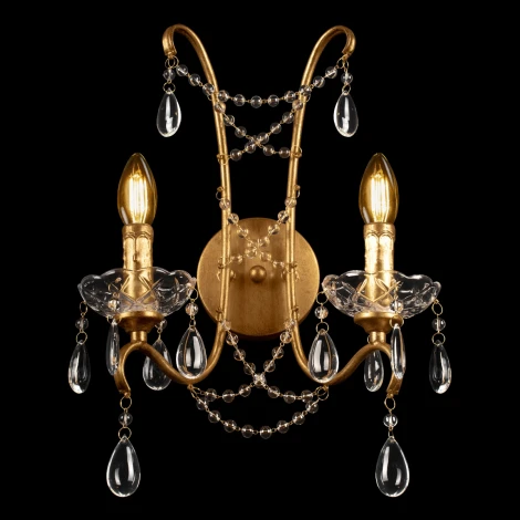 Бра со стеклянными подвесками в форме подсвечника Loft It Foil 10430W (220V, подсвечник, свеча)