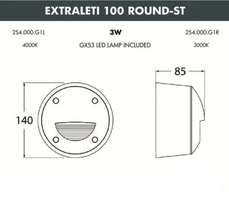 Встраиваемый светильник уличный Fumagalli Leti 2S4.000.000.AYG1L (220V, круглые, IP66)