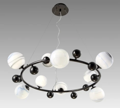 Подвесной светильник Crystal Lux SALVADORE SP9H BLACK CHROMIUM