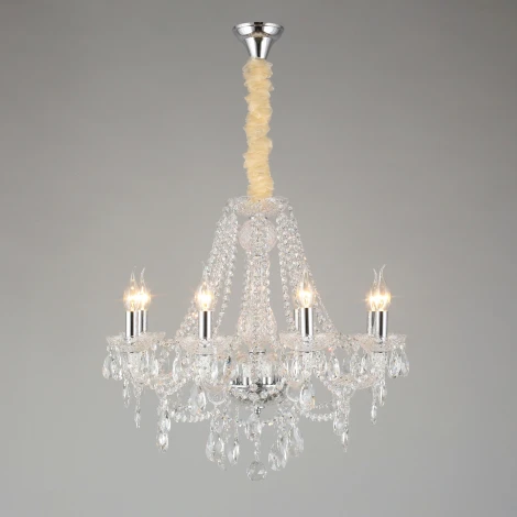 Подвесная люстра Aployt Koletta APL.755.03.08 (220V, хрусталь, на цепи, свеча)
