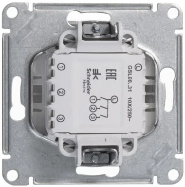 Выключатель встраиваемый трехклавишный (белый) Systeme Electric GSL000131