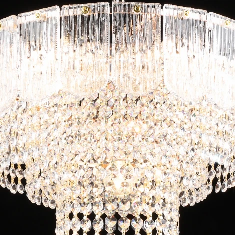Подвесная люстра хрустальная Reluce 02438-0.4-05 FGD (220V, на цепи)