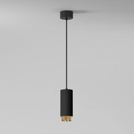 Подвесной светильник Elektrostandard Nubis 50122/1 GU10 черный/золото (220V, на проводе, круглые)