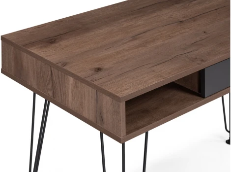 Письменный стол Woodville Хиргра 120х60х77 дуб табачный / графит / черный 553803