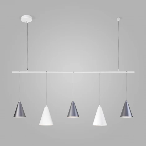 Умный подвесной светильник Eurosvet Castle 50088/5 белый/серебро (220V)