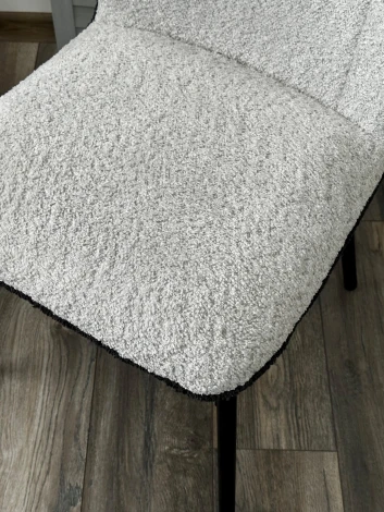 Стул COMO UF998-14 светло-серый, букле / UF998-16 темно-серый / черный каркас / Товарный знак DISAUR