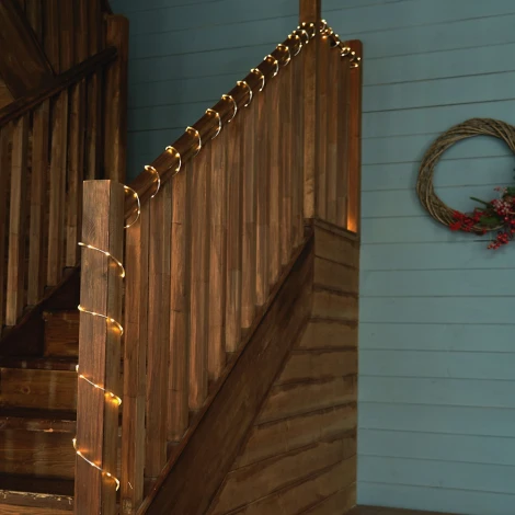 Светодиодная гирлянда линейная Мини Дюралайт 2700К с контроллером 15м c питанием от сети 220V Feron CL587 51460