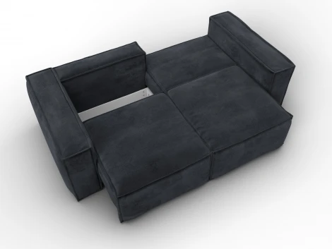 Диван прямой Лига-081 НПБ (ДСП/Пластик/Велюр/Темно-серый) Лига Диванов 134138