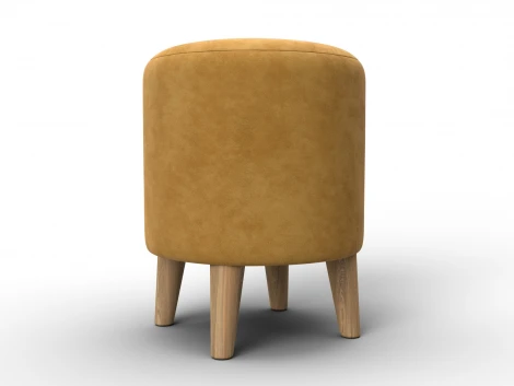Пуф 002 (ДСП,Фанера/Дерево/Велюр/Желтый) Лига Диванов 132490