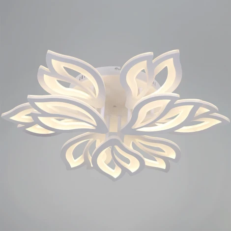 Потолочная люстра светодиодная на штанге с пультом с регулировкой цветовой температуры, яркости и с ночным режимом Reluce 10150-0.3-6+3 WH