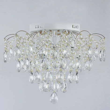 Потолочная люстра хрустальная Reluce 04039-0.3-06 WH+GOLD PN (220V)