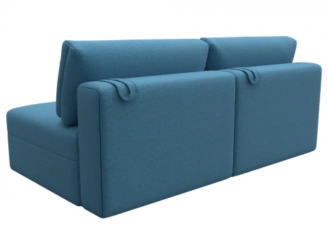 Диван прямой модульный Лига-060 НПБ (ЛДСП,Брус,Фанера/Пластик/Рогожка/Голубой) Лига Диванов 129706