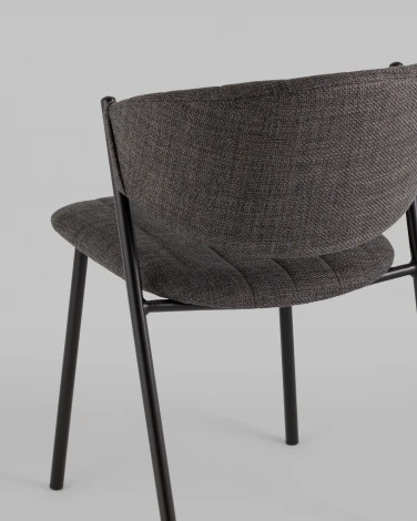 Стул Харпер ткань рогожка тёмно-серый Stool Group арт.УТ000036753