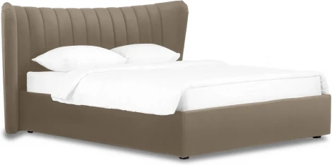 Кровать Queen Agata Lux ОГОГО (арт.636841), (Ткань/Светло-коричневый)