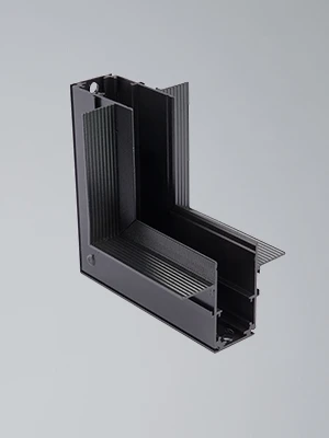 Коннектор угловой внутренний 20 мм магнитный 100*100 для шинопровода скрытой установки, черный Vitaluce VT0200030-01