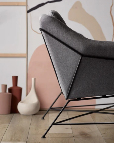 Диван уличный La Forma (ex Julia Grup) Brida (Графит,Черный,Серый/ Металл,Пена,Фанера,Сталь)