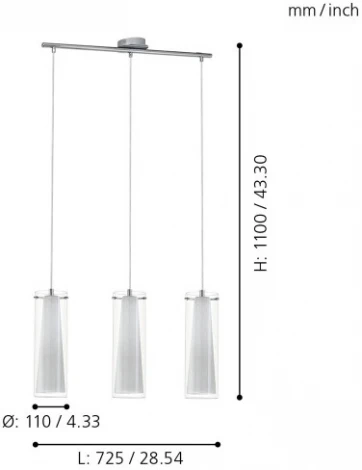 Подвесной светильник Eglo Pinto 89833 (220V, на проводе)