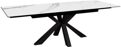 Стол DikLine SFE140 Керамика мрамор Бронза/подстолье черное/опоры черные (2 уп.) арт.00-00072891