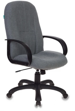 Кресло руководителя Бюрократ T-898AXSN серый 10-128 крестовина пластик