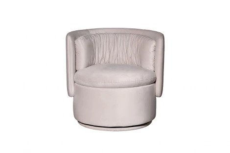 ZW-06101 Кресло поворотное велюр кремовый 76*72*71см Garda Decor