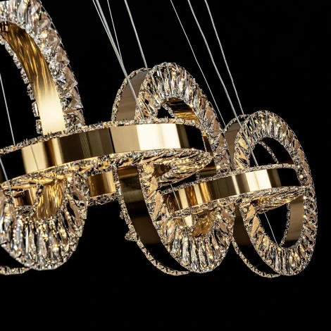 Подвесной светильник светодиодный хрустальный с регулировкой цветовой температуры Modelux MODELUX ML.9041.1080 BS