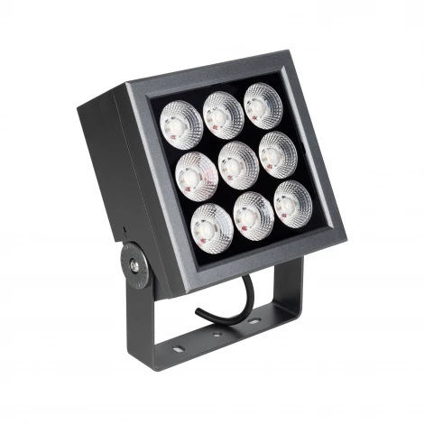Прожектор светодиодный уличный ALT-BLOCK-S185x185-36W Warm3000 (GR, 15 deg, 230V) (Arlight, IP66 Металл) 054753