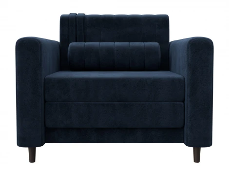 Кресло Лига-070 (ЛДСП,Брус,Фанера/Дерево/Велюр/Синий) Лига Диванов 132553
