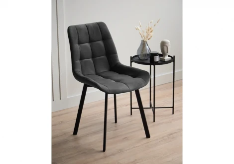 Стул на металлокаркасе Челси 360 П темно-серый (zd 995) / черный np 632465