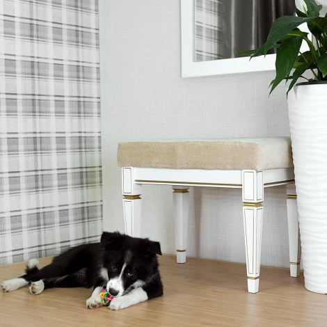 Банкетка Васко В 97Н белый ясень/золото от фабрики Mebelik