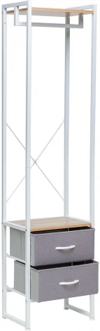 Комод Leset Ноа с вешалкой (Сталь,Искусственный лен/Светло-серый) арт.2500000225543